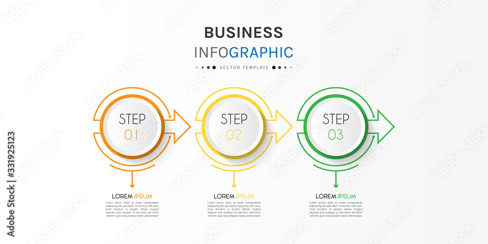 Fototapeta premium Business infographic element with options, steps, number vector template design