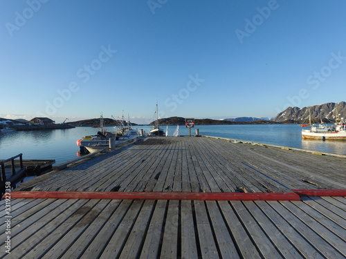 Fishing boat pier in the south of Norway