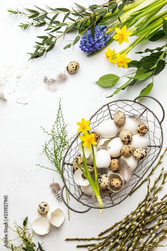 Florist Easter natural decor for creating festive floral composition