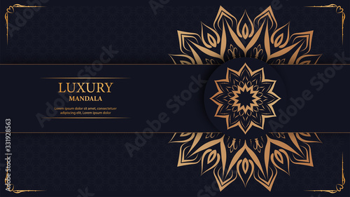 Luxury mandala with royal golden arabesque arabic islamic east style background 