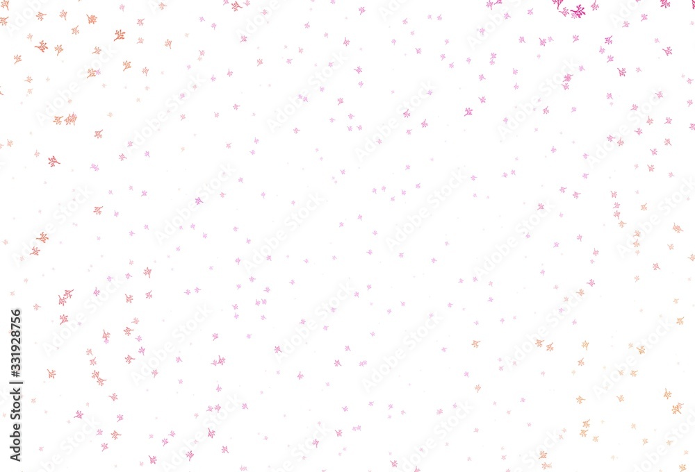 Light Pink, Yellow vector natural pattern with branches. Light Pink, Yellow vector natural pattern with branches.