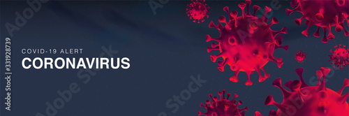 3D Illustration of coronavirus cell background template vector.