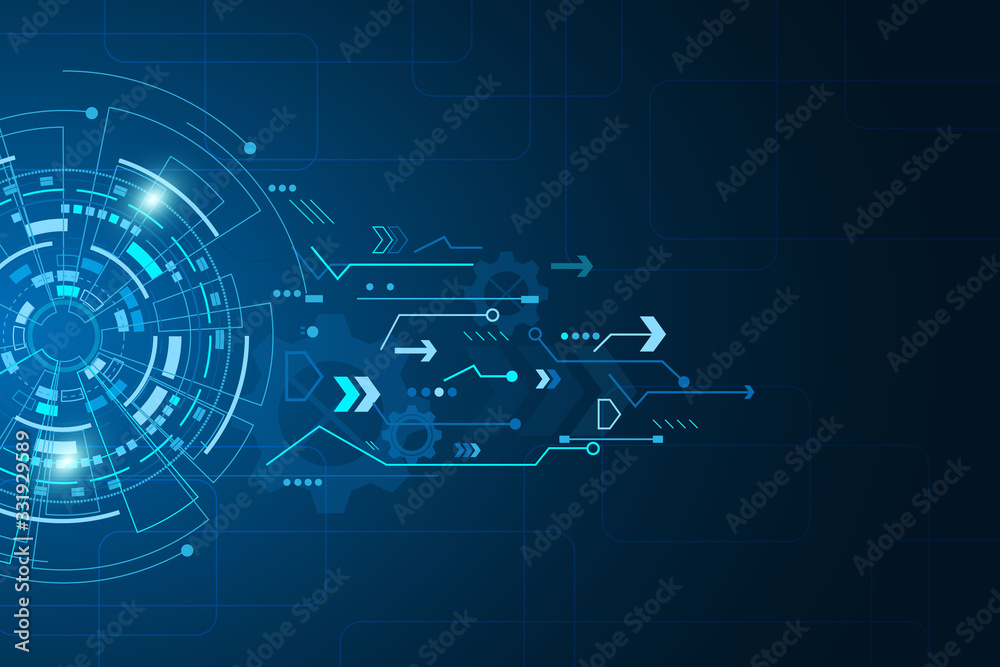 Sci fi futuristic user interface, HUD, Technology abstract background , Vector illustration,arrow speed