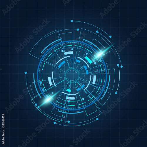 Sci fi futuristic user interface, HUD, Technology abstract background , Vector illustration.