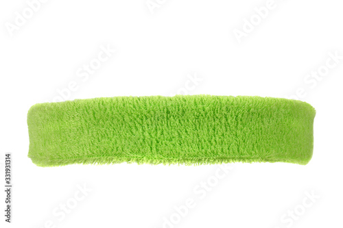 Valokuva Green training headband isolated on white