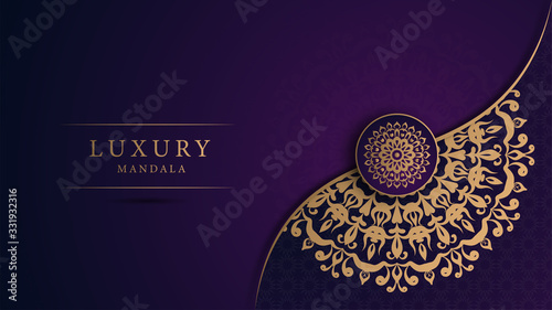 Luxury mandala with royal golden arabesque arabic islamic east style background 