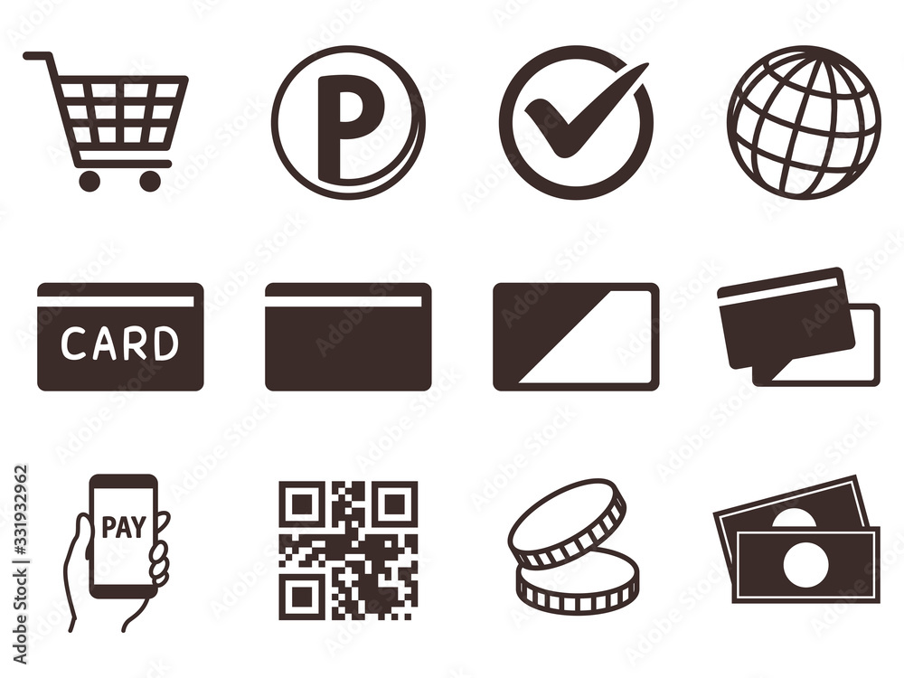 キャッシュレス決済 アイコン Stock ベクター Adobe Stock