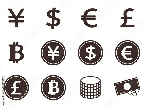 通貨のイメージイラスト　アイコン