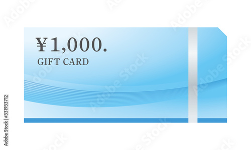 1000円ギフトカードのベクターイラスト