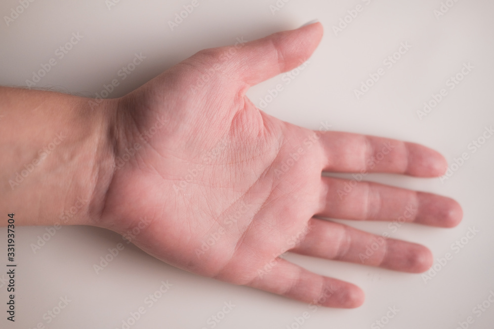 female hand on a white background female hand on a white background
