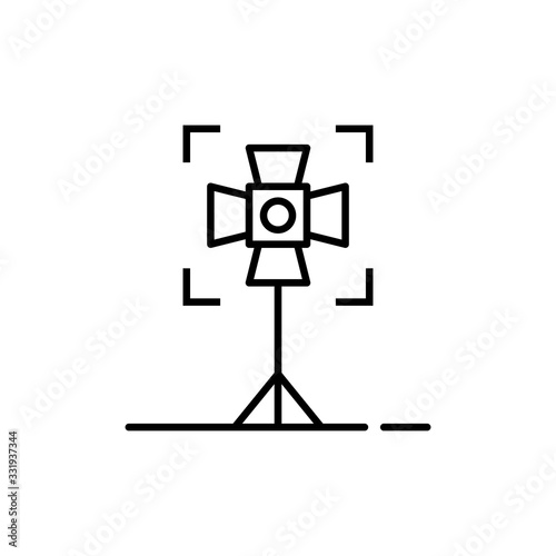 lighting  vector icon Line Illustration.
