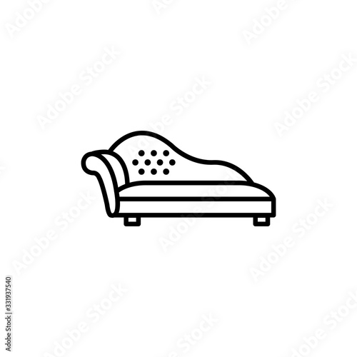shooting sofa  vector icon Line Illustration.