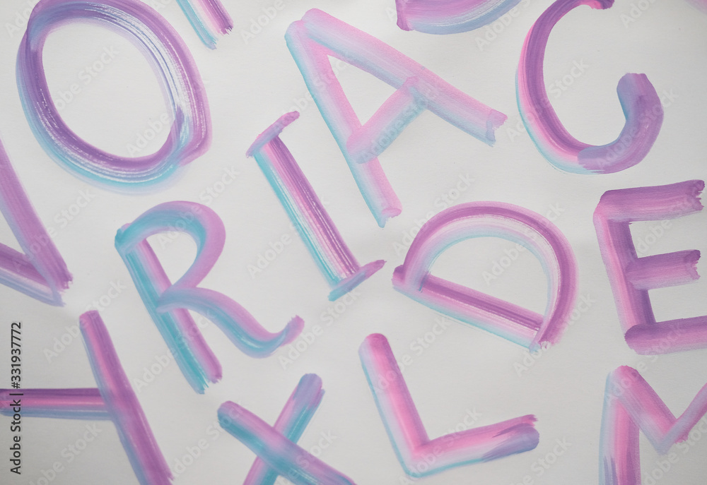 English alphabet . children's color . background English alphabet . children's color . background