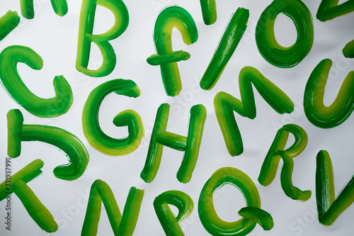 English alphabet . children's color . background