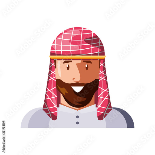 muslim man on white background