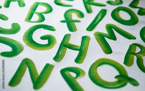 English alphabet . children's color . background