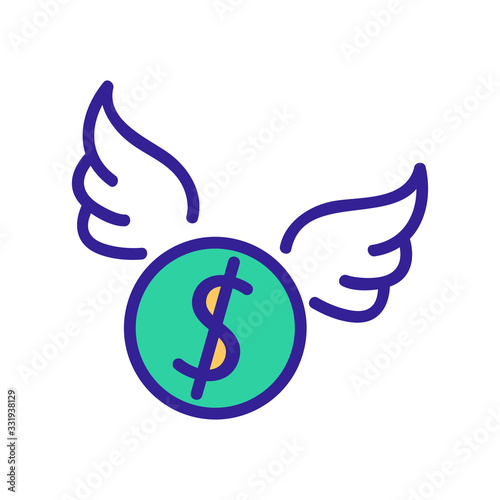 money remittance icon vector. money remittance sign. color isolated symbol illustration