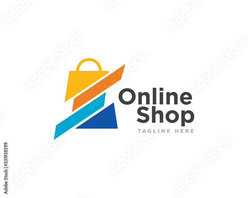 Bag Shop Logo Icon Design Vector