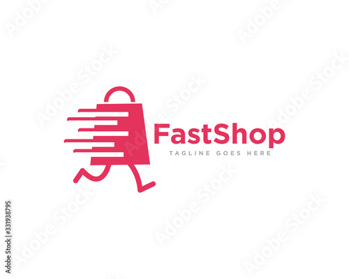 Bag Shop Logo Icon Design Vector