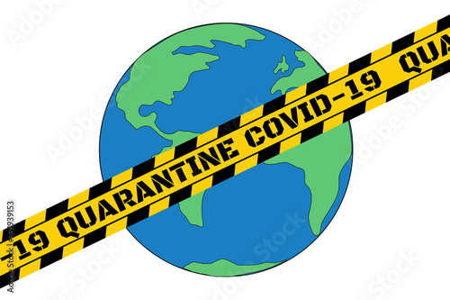 Quarantine and and social distancing concept. Stay home. COVID-19 coronavirus. Template for background, banner, poster with text inscription. Vector EPS10 illustration.