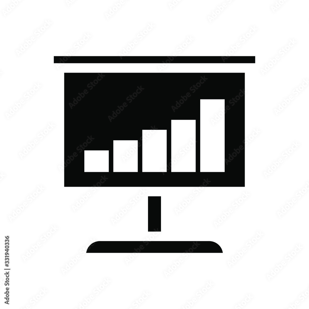 Presentation board icon vector illusration, outline template solid isolated logo flat simple design emblem whiteboard , business company Presentation board icon vector illusration, outline template solid isolated logo flat simple design emblem whiteboard , business company