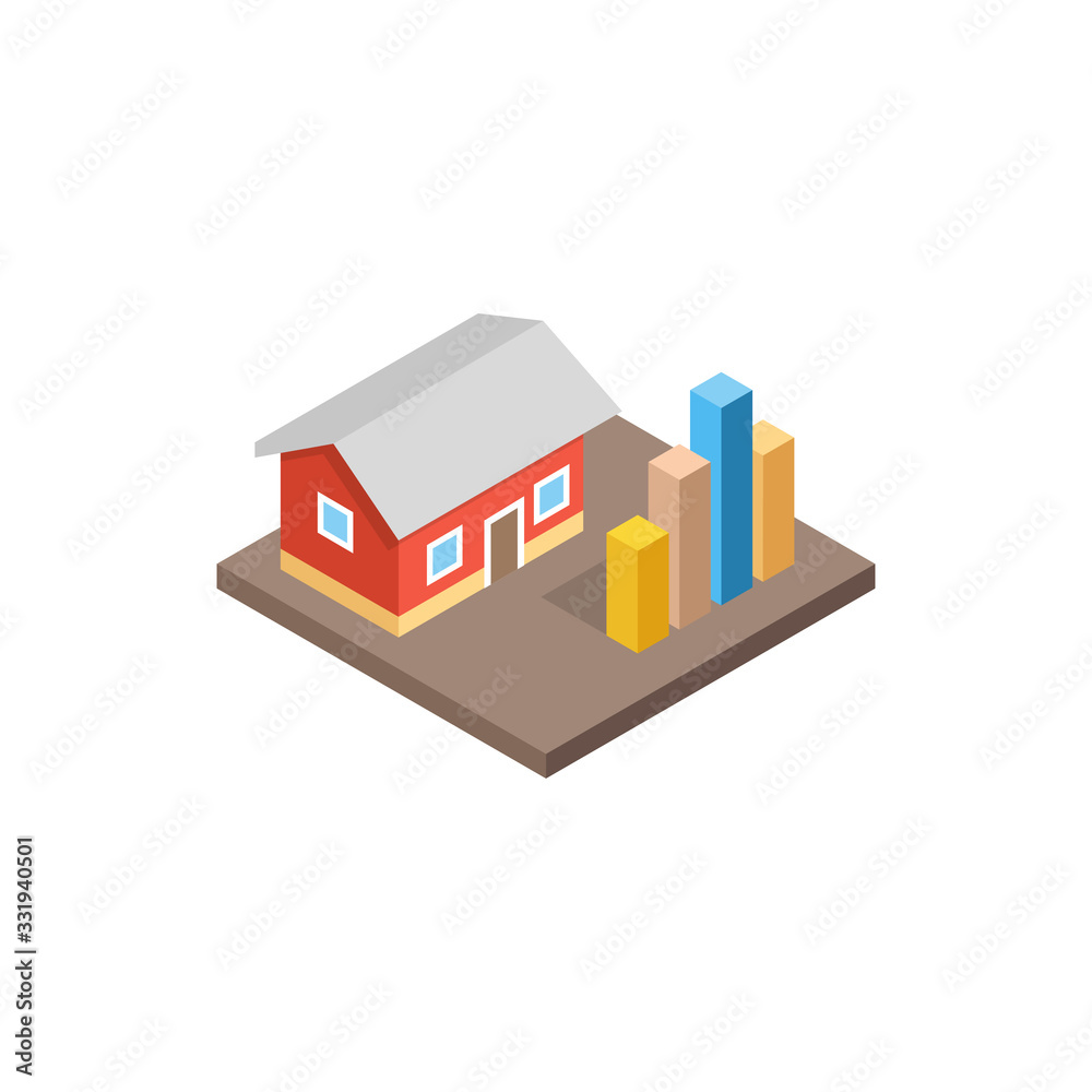 Property Graph isometric vector Colouerd icon Illustration EPS 10 Property Graph isometric vector Colouerd icon Illustration EPS 10