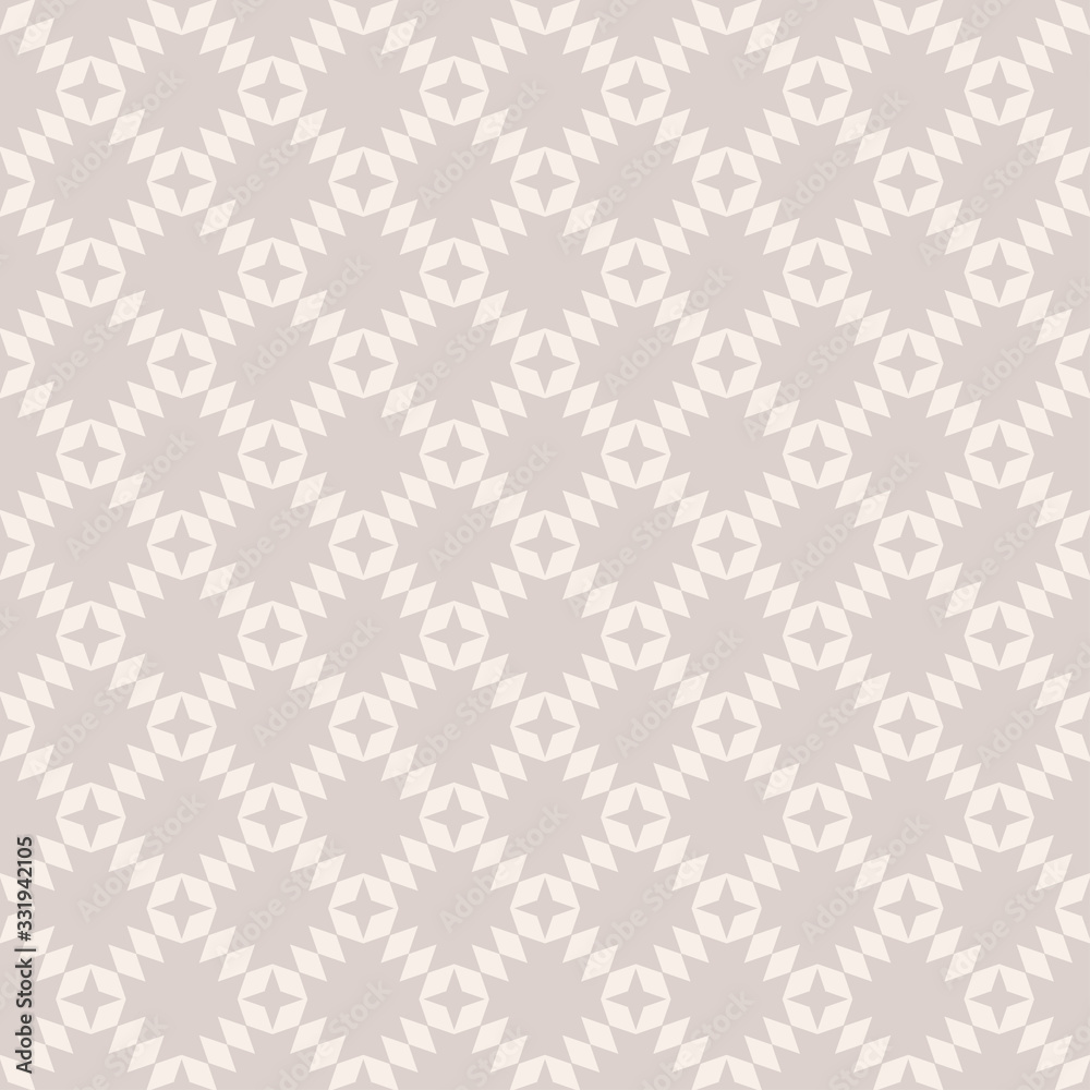 Gray background with simple geometric seamless pattern, vector image