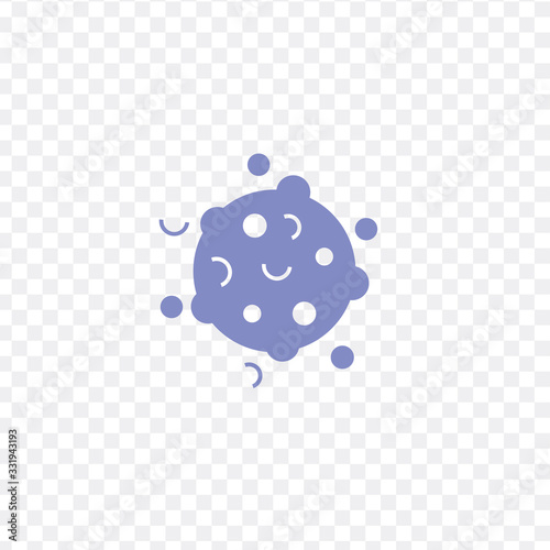 Virus icon. Molecula of virus. Stock vector illustration isolated on white background