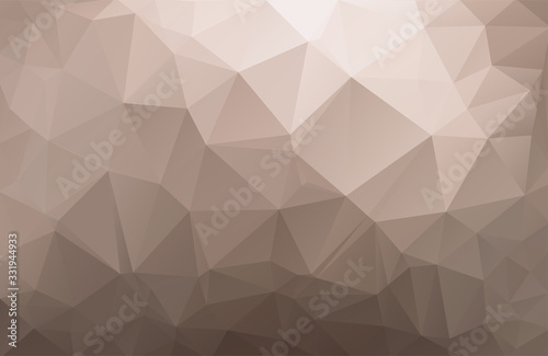 Abstract background from color triangles of coffee and chocolate. The conceptual template. Gradient brown light. Eps10 illustration