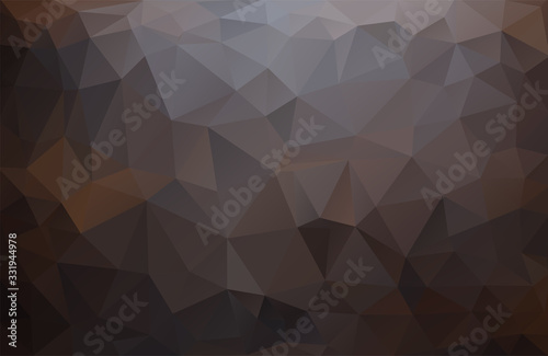 Abstract vector military background made of triangles. Background color is black, brown, red. Design pattern