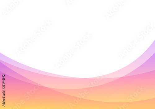 pastel yellow pink abstract background, curve layer, multicolor transparent backdrop, vector illustration