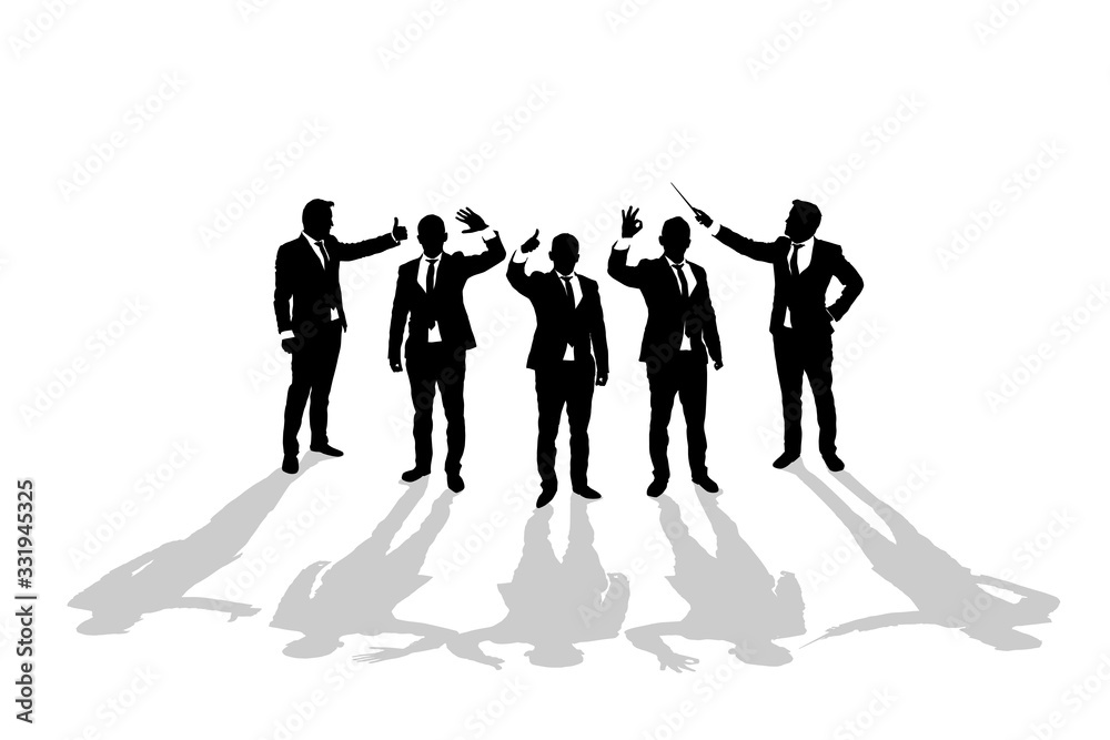 Various business man silhouettes 3 Various business man silhouettes 3