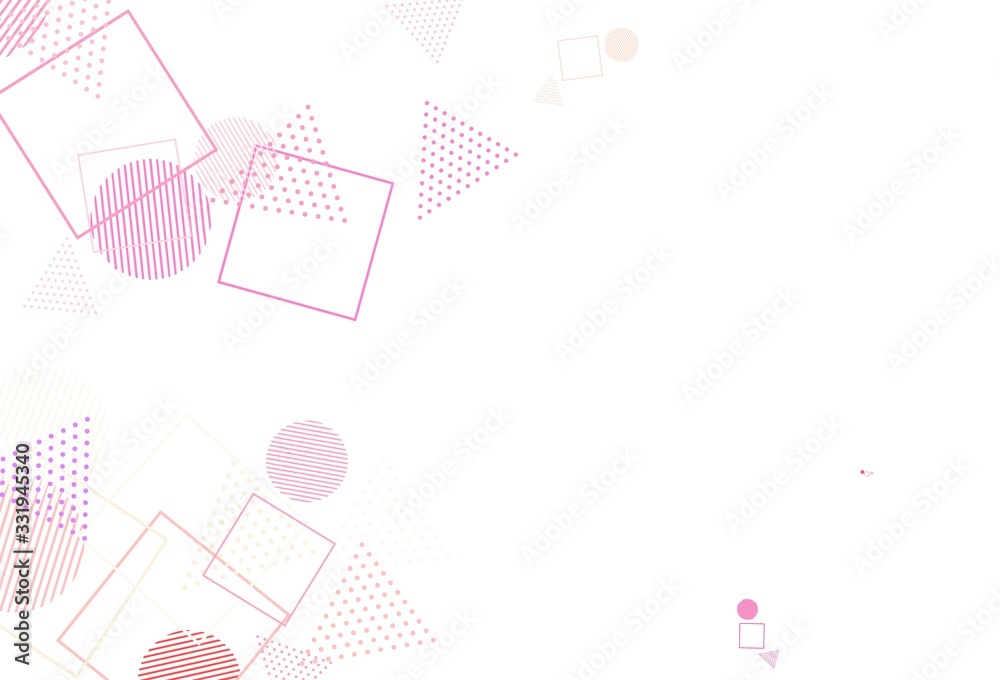 Light Pink, Yellow vector backdrop with lines, circles, rhombus. Light Pink, Yellow vector backdrop with lines, circles, rhombus.