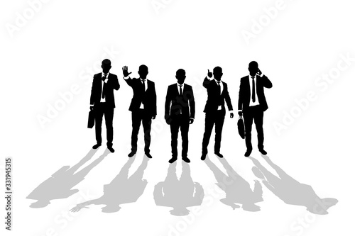 Various business man silhouettes 4