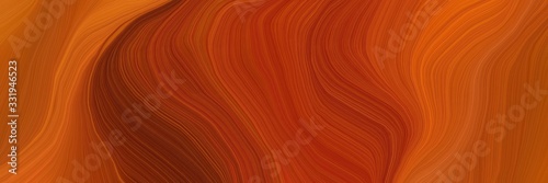very futuristic banner with waves. smooth swirl waves background design with firebrick, dark red and coffee color