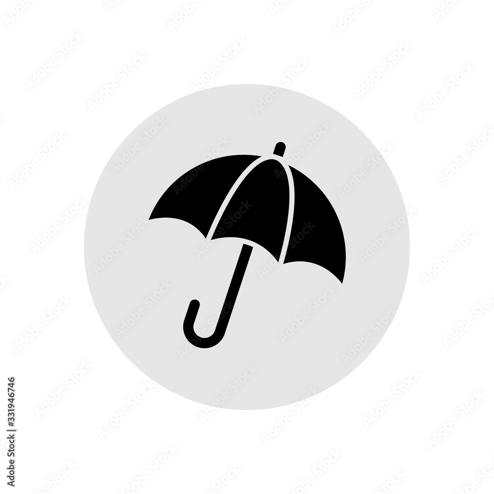 solid icons for umbrella,vector illustrations