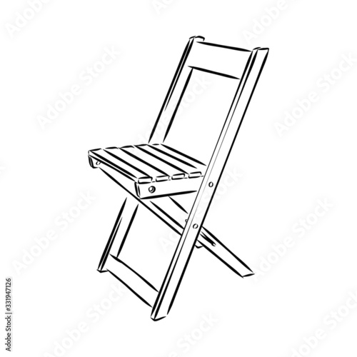 chair isolated on white background, folding chair