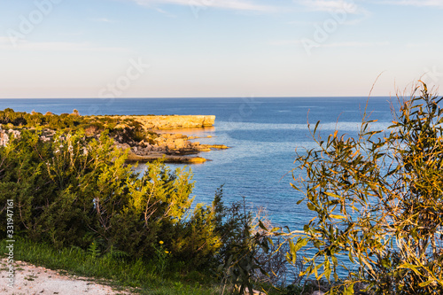 views from the walking path between the beaches of Protaras  Cyprus