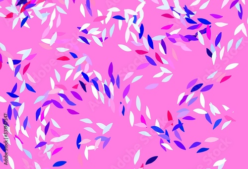 Light Pink, Red vector natural artwork with leaves.