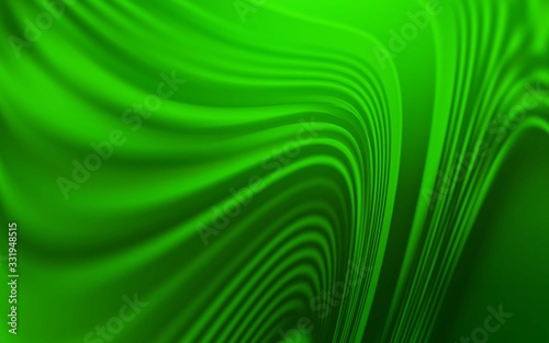 Light Green vector background with bent lines. Modern gradient abstract illustration with bandy lines. The best colorful design for your business.