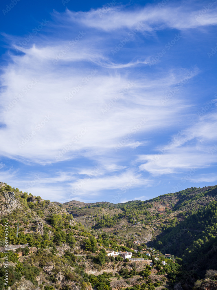 Fototapeta premium landscape with mountains and blue sky