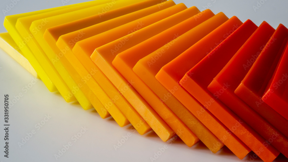 Plastic color swatches book. Sample colors catalogue for plastic