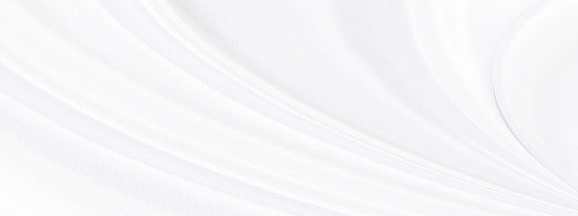 White gray satin texture that is white silver fabric silk panorama background with beautiful soft blur pattern natural.