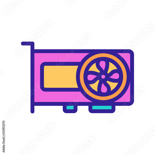 fastest graphics card icon vector. fastest graphics card sign. color isolated symbol illustration