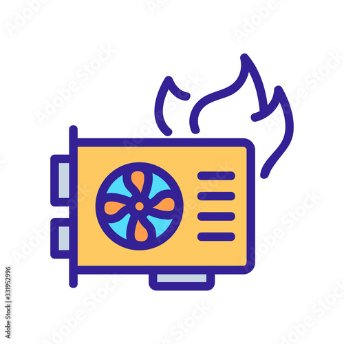 fastest graphics card icon vector. fastest graphics card sign. color isolated symbol illustration