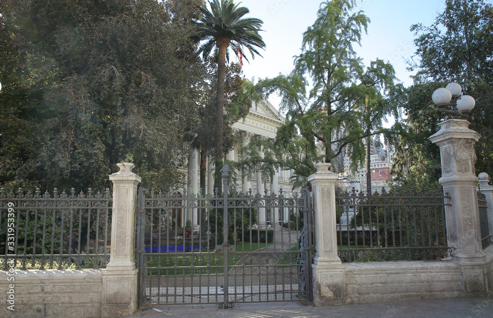 Obraz premium Palacio del Ex Congreso Nacional de Chile, Santiago de Chile, Chile