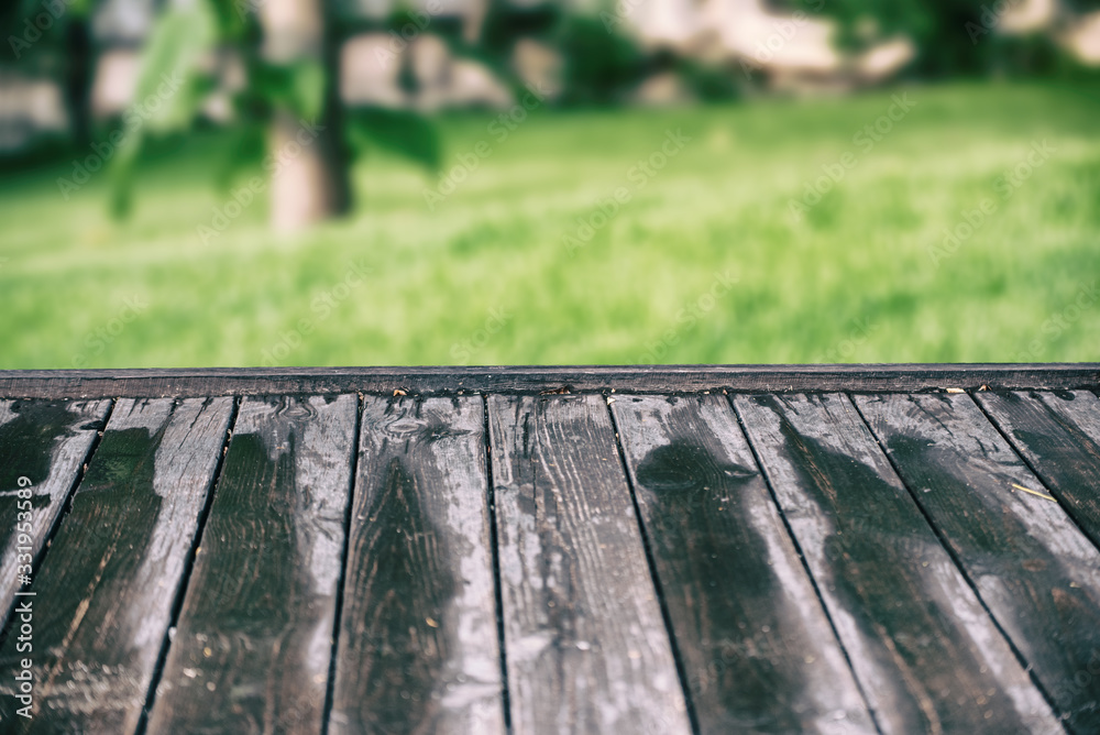 Empty wooden table background Empty wooden table background