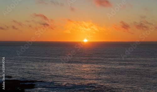 sunset over the sea