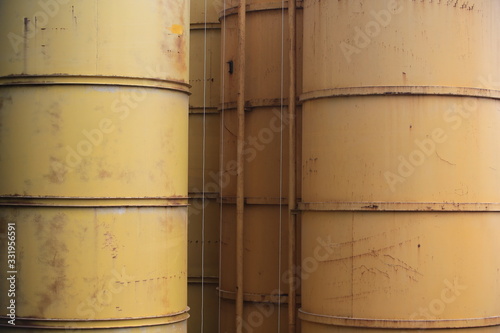 old oil barrels