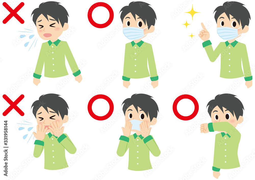 男性の咳エチケット 男性の咳エチケット